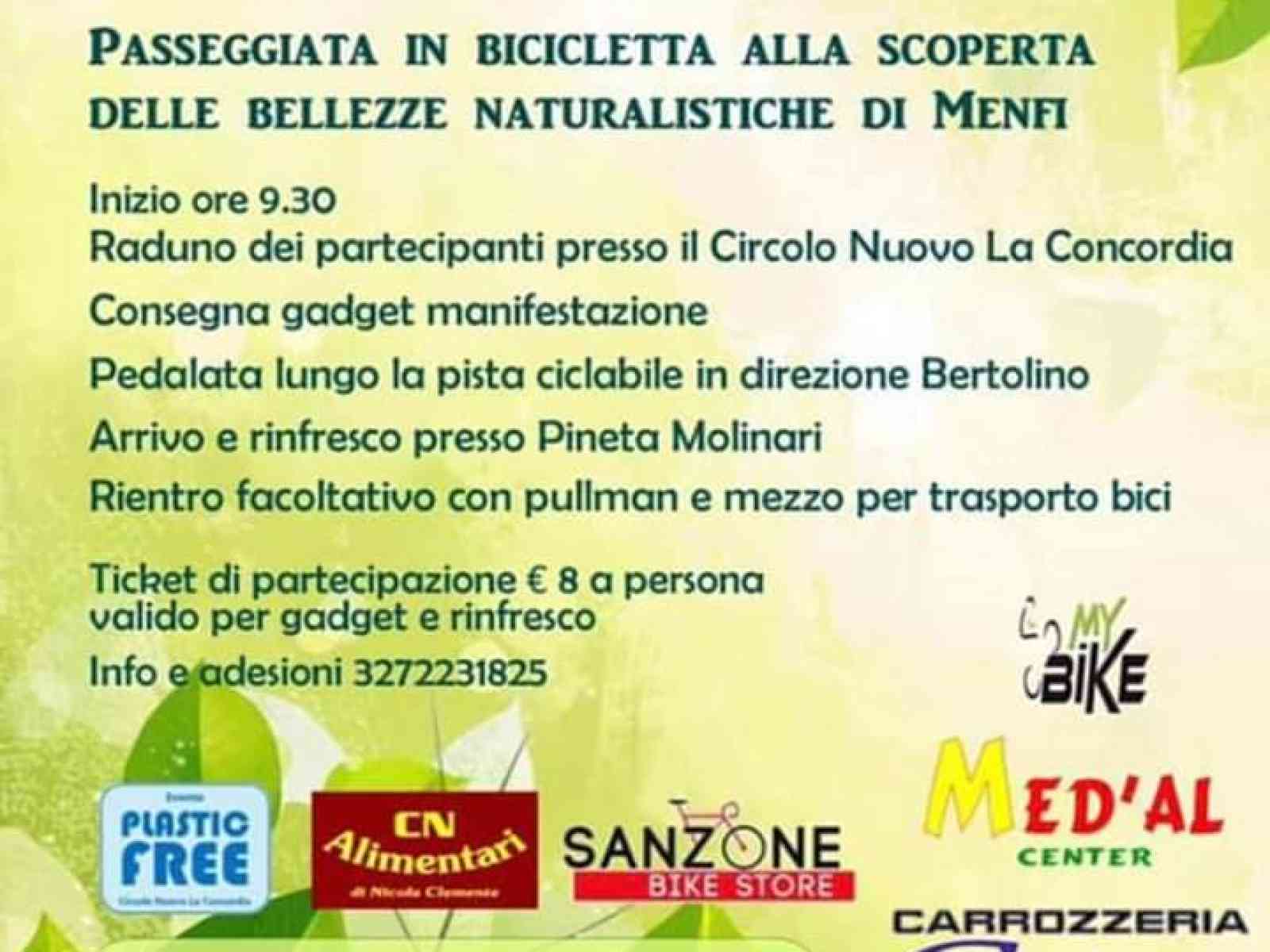 Immagine articolo: Menfi. Domenica evento “Ecoday“: passeggiata in bici in mezzo alla natura