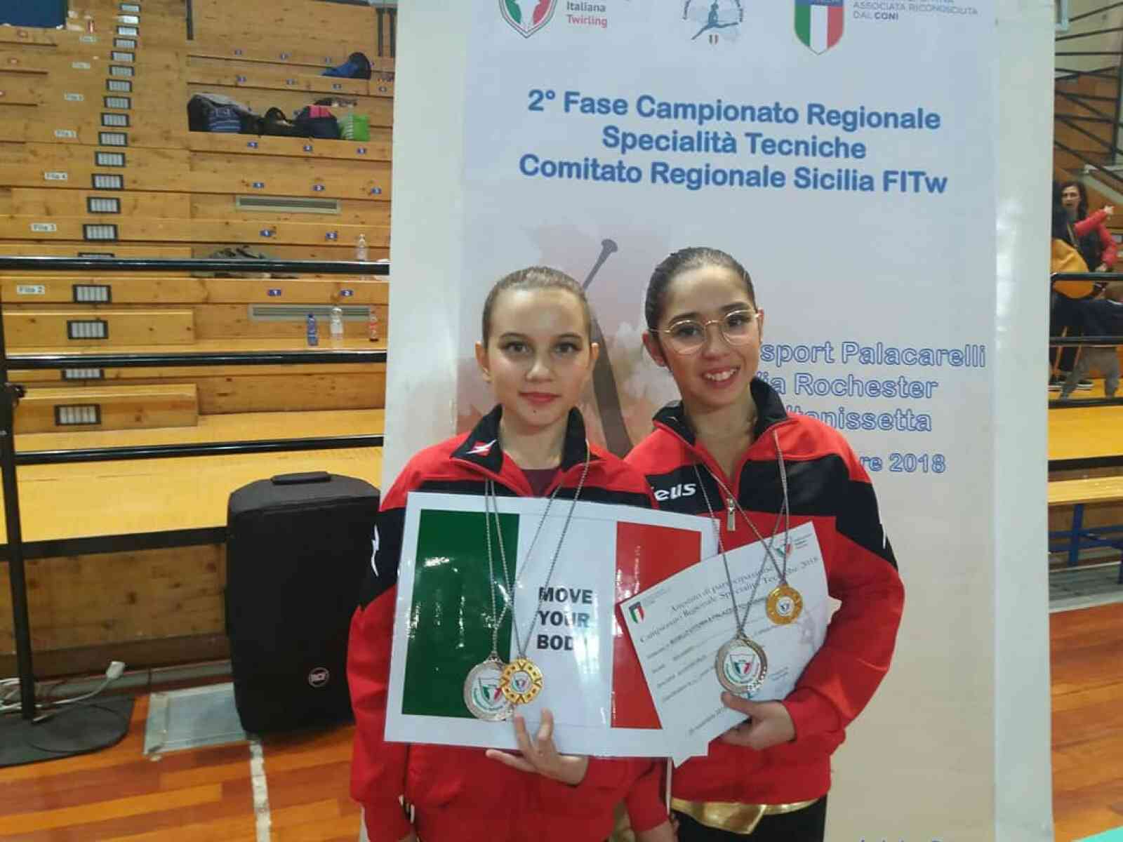 Immagine articolo: Strepitosa affermazione per due giovanissime atlete di “twirling“ di Poggioreale