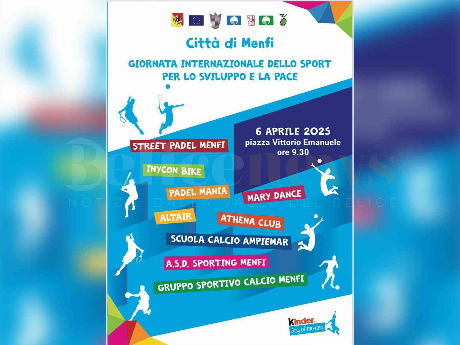 Immagine articolo: Menfi. Il 6 Aprile in Piazza la Giornata internazionale dello sport