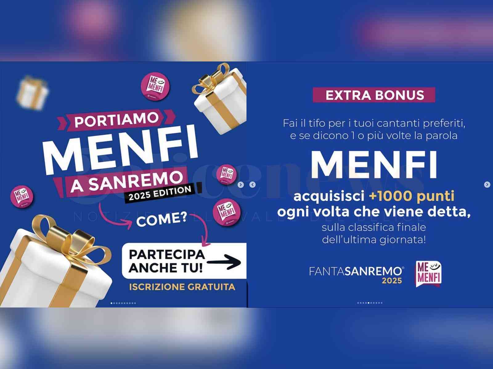Immagine articolo: “Anche quest'anno portiamo MENFI a Sanremo“. Arriva la 2a Edizione di FantaSanremo targata MeMenfi