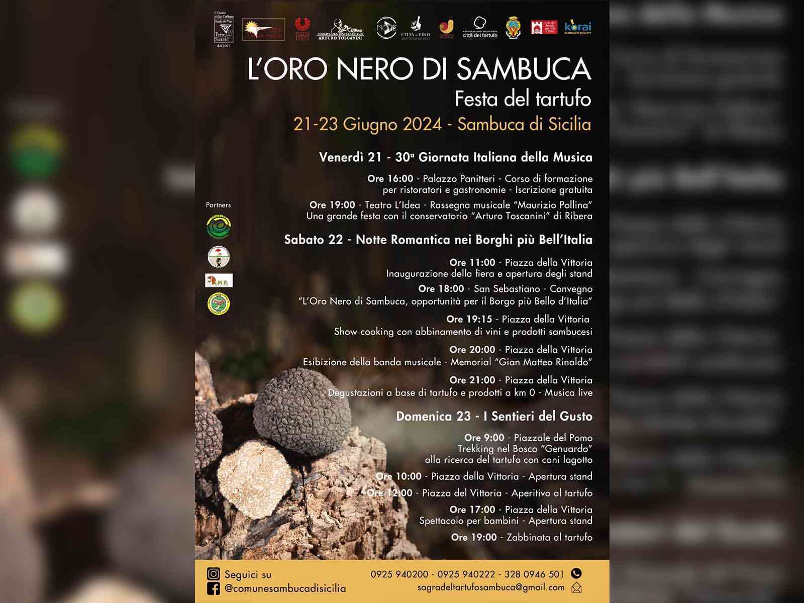 Immagine articolo: Dal 21 al 23 il tartufo nero protagonista durante la kermesse “L'oro nero di Sambuca“